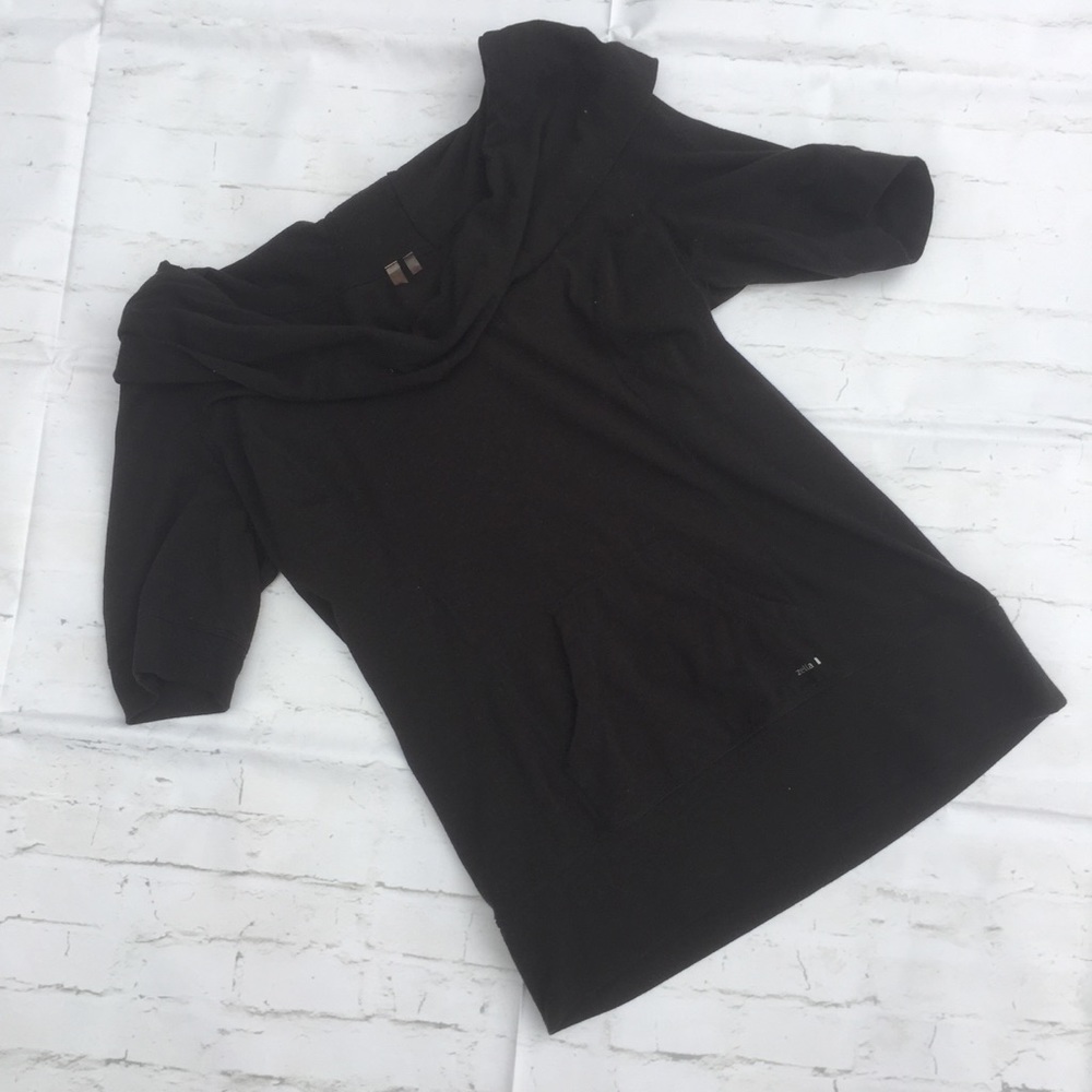 Zella Activewear Cowl neck Hoodie w/ Short Sleeves